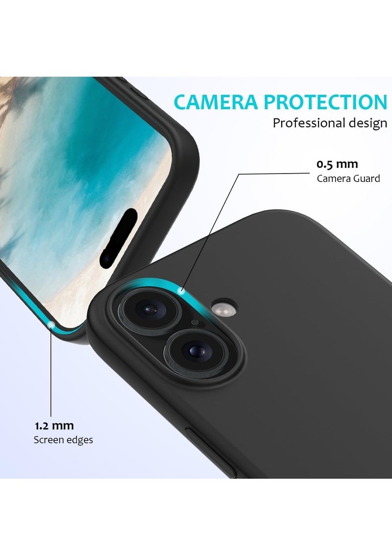 Slim Fit Soft TPU Case for iPhone 16 - Matte Black - Image 2