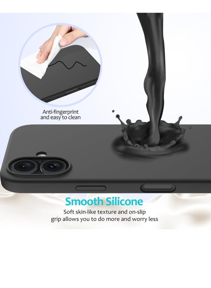 Slim Fit Soft TPU Case for iPhone 16 - Matte Black - Image 3