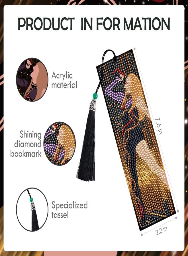 INCOK Singer Diamond Art Bookmarks - 8 Pcs DIY Pop Star Diamond Painting Bookmarks Kits Aesthetic Art Craft Festival Holiday Birthday Gift for Book Lovers Adult Beginners Fans Music Lover - Image 3