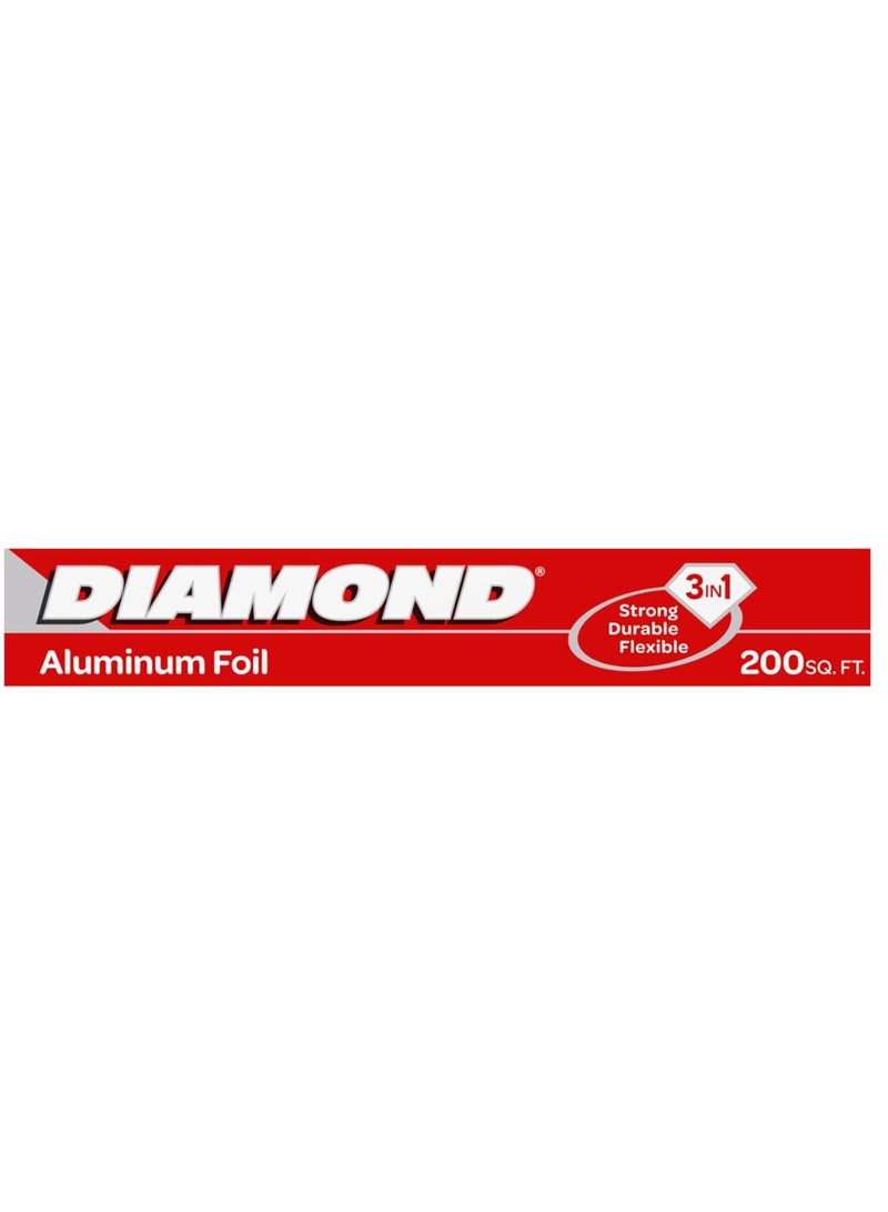 Diamond Aluminum Foil Silver 200Sq Feet - Image 2