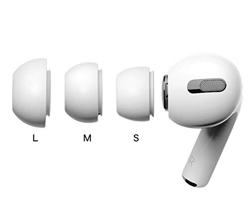 ALXCD 3 Pairs Ear Tips Replacement for AirPods Pro Headphones, Silicon Earbud Tips Eargel Replacement, for AirPods Pro [White Medium Size] - Image 3