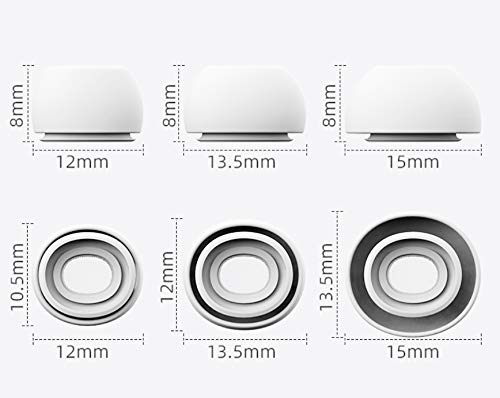 ALXCD 3 Pairs Ear Tips Replacement for AirPods Pro Headphones, Silicon Earbud Tips Eargel Replacement, for AirPods Pro [White Medium Size] - Image 2