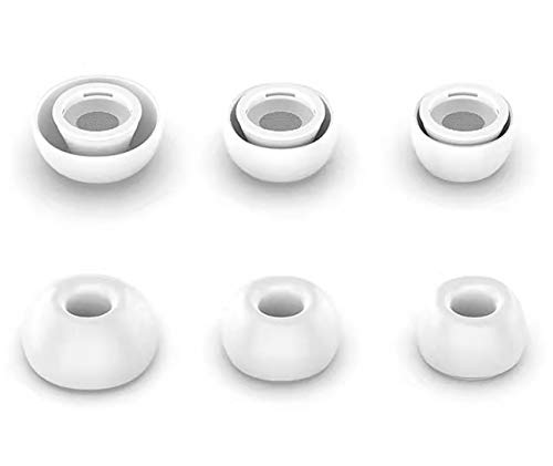 ALXCD 3 Pairs Ear Tips Replacement for AirPods Pro Headphones, Silicon Earbud Tips Eargel Replacement, for AirPods Pro [White Medium Size] - Image 4