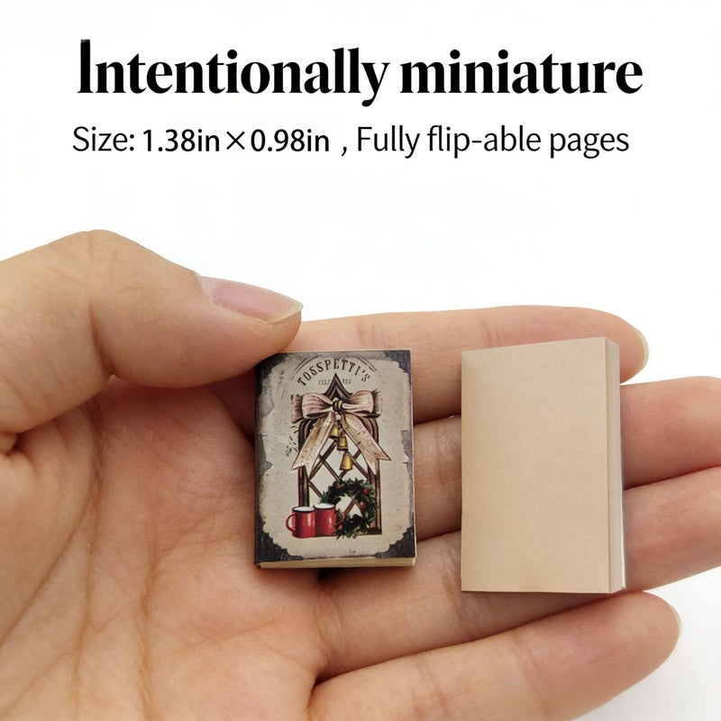 VDFZHL Mini Blank Book Set (10 Pack) with Wooden Box â€“ Tiny Flip Books for Journaling, Drawing, Dollhouse Decor & Creative Gifts - Image 2