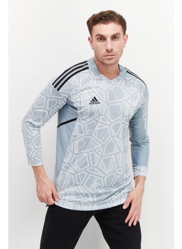 Adidas Men Sportswear Fit Long Sleeve Training Jersey, Light Grey Combo  - Image 1