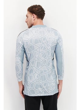 Adidas Men Sportswear Fit Long Sleeve Training Jersey, Light Grey Combo  - Image 2