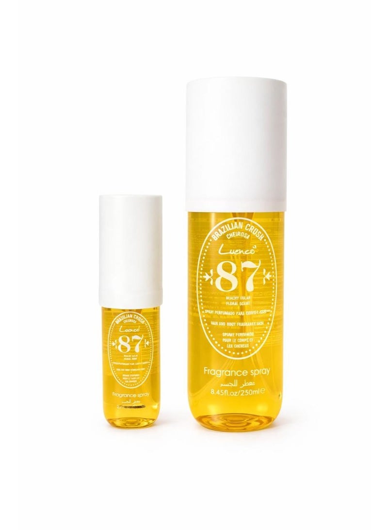 LUENCO 2 Pce Brazilian Crush Chirosa  ( 87 ) Body and Hair Mist with a distinctive, attractive, and long-lasting fragrance 250ml Body Mist - Image 1