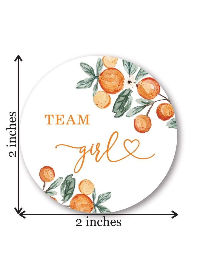 InvitationHouse Little Cutie Orange Gender Reveal Stickers 40 Labels (20 Of Each Design) - Image 3