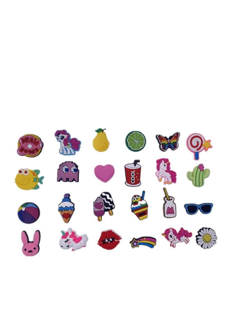 Shoe Decoration Charms, 100 Pcs Random Different Charm for Crocs Hole Buckle Party Favors ​Mini Bracelet Wristband Men Women Kid - Image 2