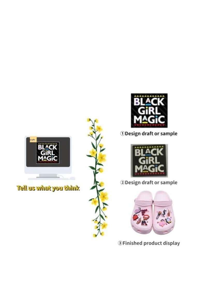 Shoe Decoration Charms, 100 Pcs Random Different Charm for Crocs Hole Buckle Party Favors ​Mini Bracelet Wristband Men Women Kid - Image 3