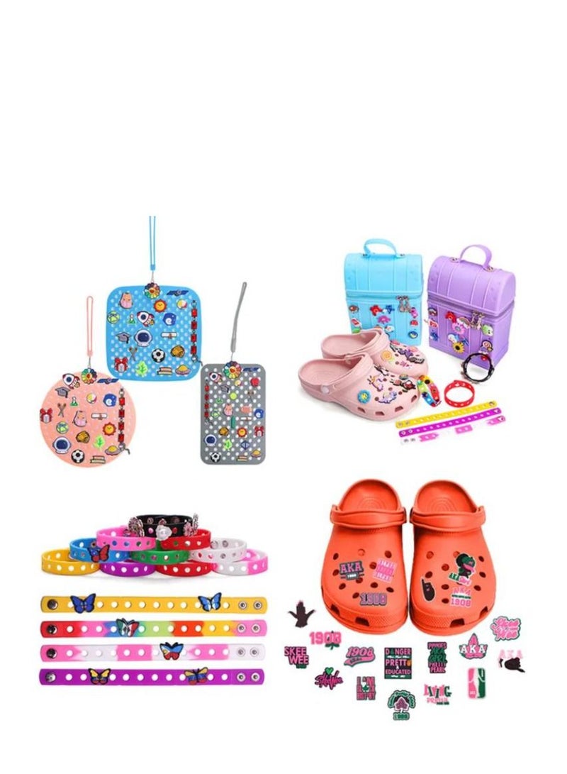 Shoe Decoration Charms, 100 Pcs Random Different Charm for Crocs Hole Buckle Party Favors ​Mini Bracelet Wristband Men Women Kid - Image 4