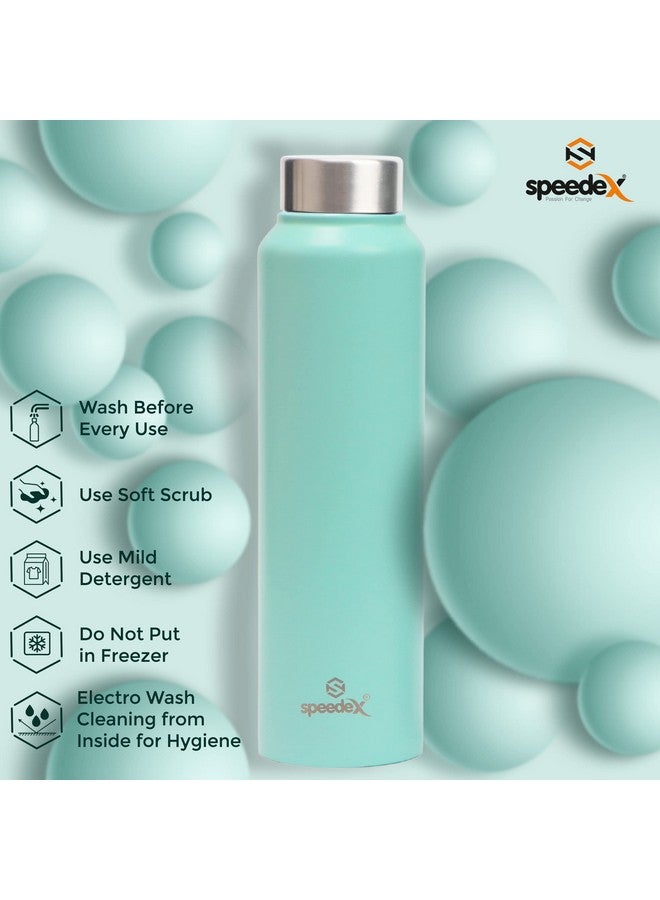 Speedex Stainless Steel Water Bottle 1 Ltr, Pastel Green, Steel Screw Cap Bottle for Girls and Boys, Adults & Kids, Gym, Sports, Fridge Use, School & Office - 1000ml (Set of 1) - Image 4