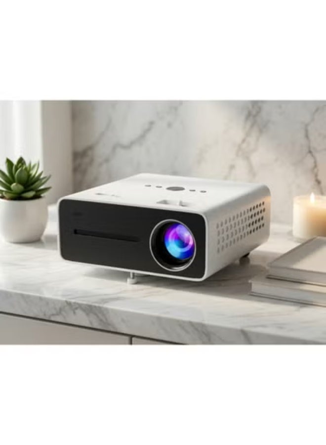 Smartbarry HT22 Portable Projector Native 1080P Full HD Display, 8K Video Support, 500 ANSI Lumens, Dual Band 2.4G/5G WiFi, HDMI, USB, VGA, Large Screen Home Theater Projector for Movies, Gaming, Office & Presentations - Image 3