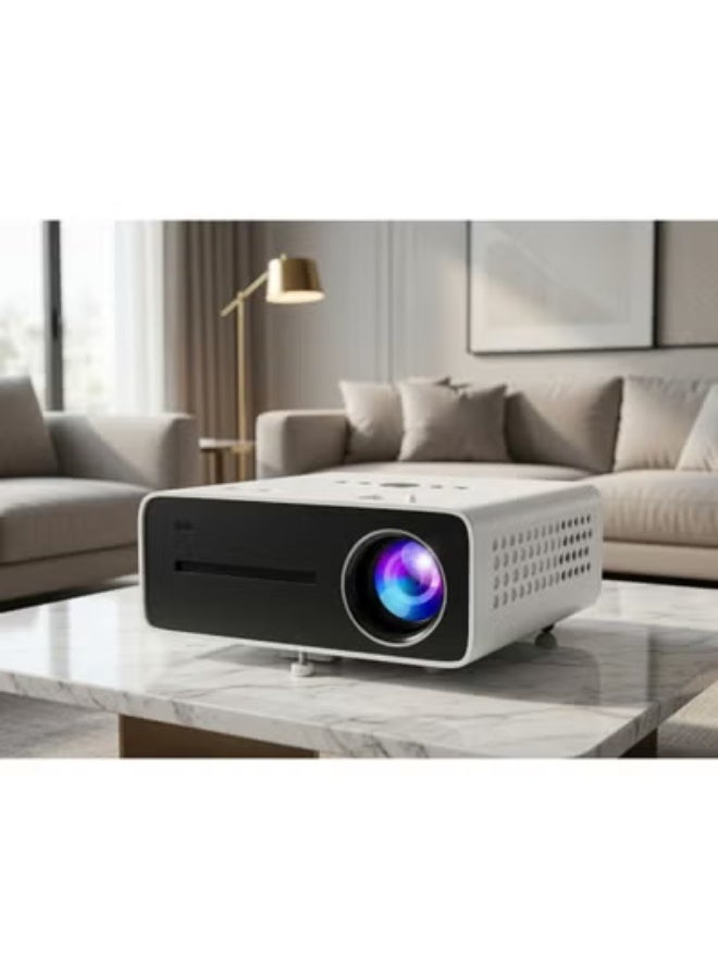 Smartbarry HT22 Portable Projector Native 1080P Full HD Display, 8K Video Support, 500 ANSI Lumens, Dual Band 2.4G/5G WiFi, HDMI, USB, VGA, Large Screen Home Theater Projector for Movies, Gaming, Office & Presentations - Image 4