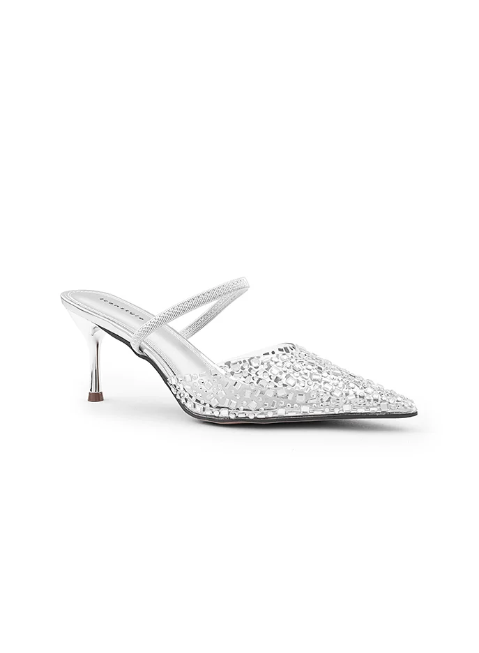 IconStyle Stylish heel shoes with elegant crystals finish