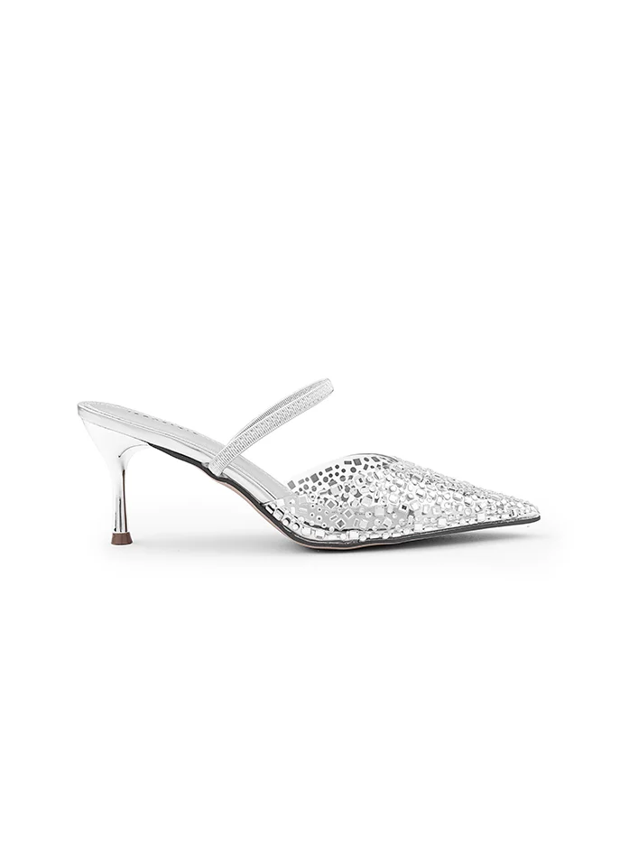IconStyle Stylish heel shoes with elegant crystals finish