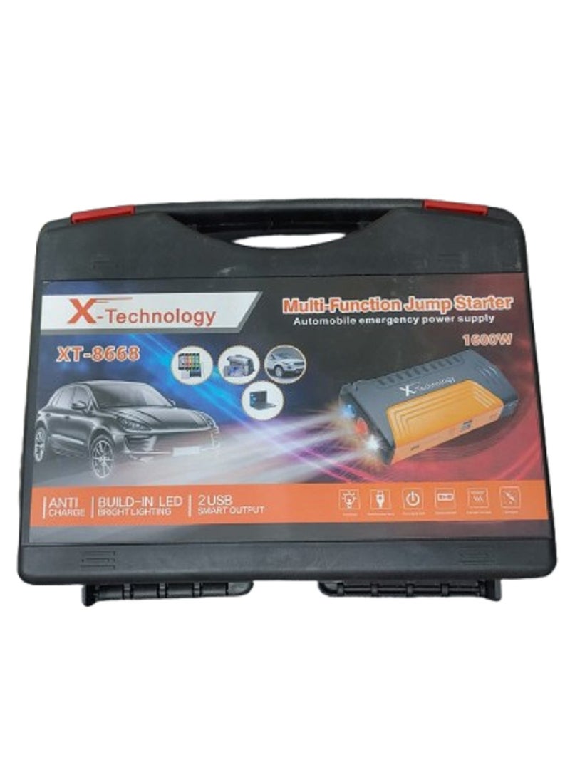 X-TOP High-Power Car power bank 68800 mAh multi-use power bank With 2 USB ports and 3 powerful flashlights - Image 1