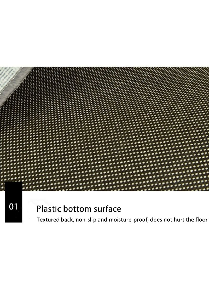 شاربدو سجادة منطقة على الطراز الحديث غير قابلة للانزلاق لمسة ناعمة للغاية لتزيين غرفة المعيشة وغرفة النوم والمطبخ من سجادة أرضية مستطيلة 140 × 200 سم - Image 2