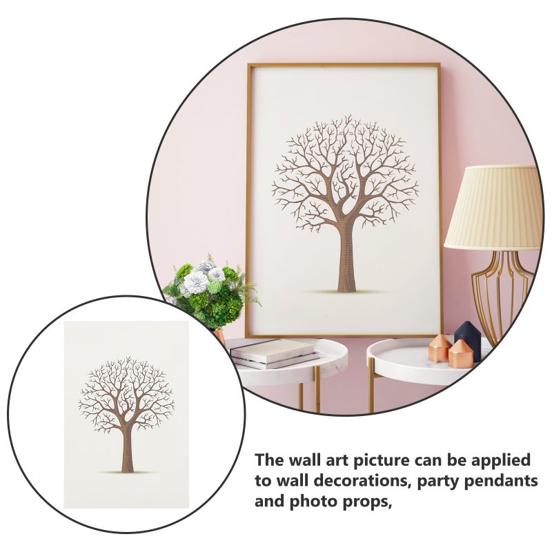 2pcs Nordic Style Farmhouse Kitchen Wall Decor Tree Picture Wall Picture Decor Wall Artwork - Image 3