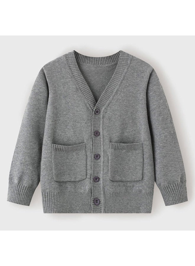 New Spring/autumn Children's Cotton Yarn Knitted Cardigan Thin Outerwear For Boys And Girls