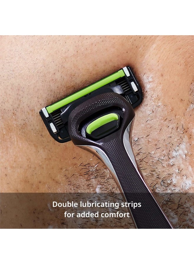 Dorco Pace 6 Pro - Six Blade Razor System with Trimmer - 2 Replacement Handles (Handles Only) - Image 4