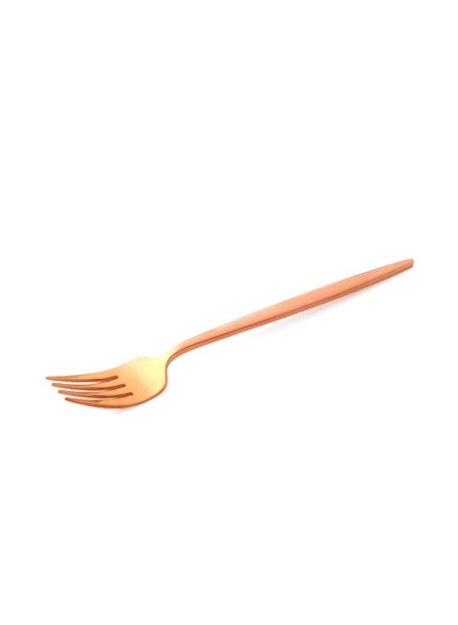 Life Smile 12pcs Cutlery Set, 18/10 Stainless Steel, Flatware Set, 12pcs Dinner Fork, Shine Rose Gold, for Home Kitchen, Mirror Polished - Dishwasher Safe - Image 3