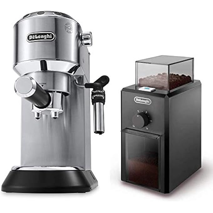 ديلونجي ماكينة صنع الإسبريسو بمضخة طراز ديديكا مع مطحنة مقاس M فضي Ec685 - Image 2