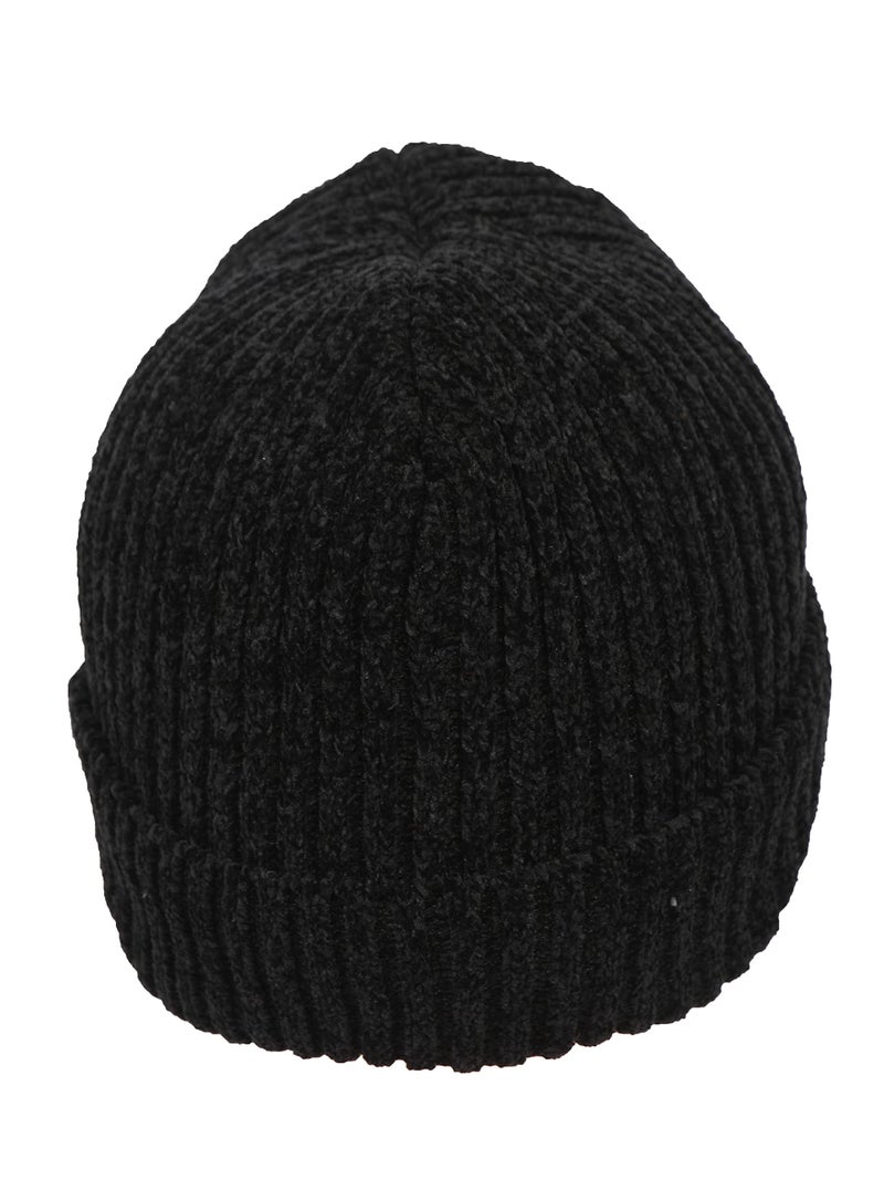 FabSeasons Unisex Acrylic Winter Woolen Beanie/Skull Caps/Hats For Mens & Women With Faux Fur Lining On The Inside Black, Free Size - Image 2