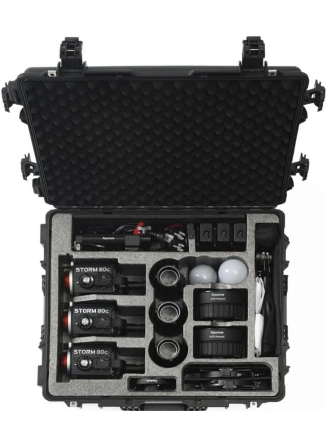 Aputure Storm 80c LED Monolight 3-Light Kit Full-Color RGBACL 80W Video Lights With App Control - Image 3