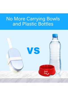 Generic Travel Friendly Dog Water Bottle and Bowl Combo, Leak Proof and Foldable Design for Hiking and Outdoor Adventures, Ideal for Dogs and Cats, Blue  - Image 2