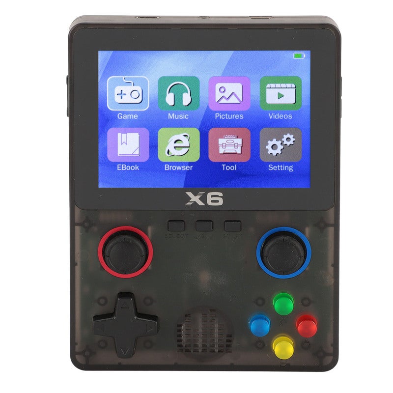 Handheld Retro Game Console 3.5 Inch IPS Screen Transparent Black Portable Game Player - Dual 3D Rocker Design Retro Video Console for 2 Player Games - Image 2