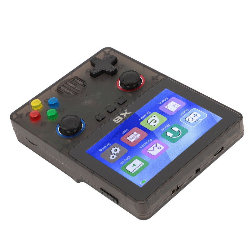 Handheld Retro Game Console 3.5 Inch IPS Screen Transparent Black Portable Game Player - Dual 3D Rocker Design Retro Video Console for 2 Player Games - Image 5