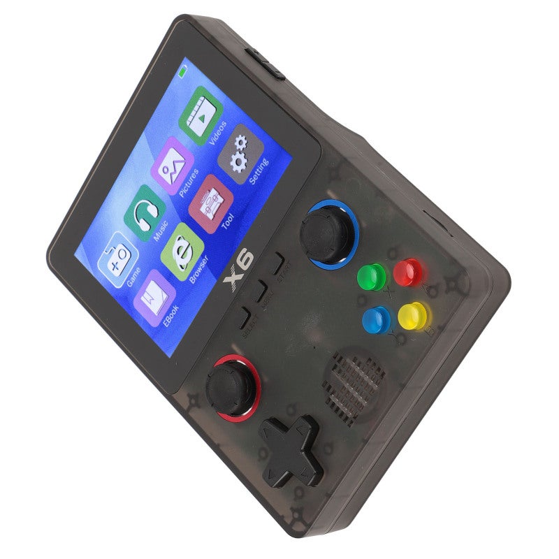 Handheld Retro Game Console 3.5 Inch IPS Screen Transparent Black Portable Game Player - Dual 3D Rocker Design Retro Video Console for 2 Player Games - Image 4