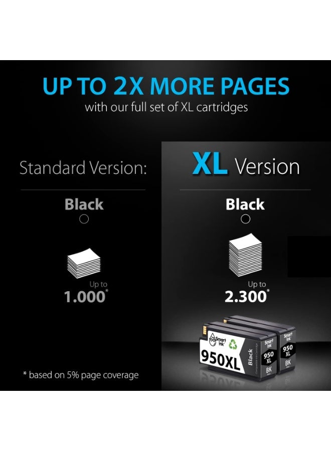 Smart Ink Compatible Ink Cartridges Replacement for HP 950XL HP 950 XL  to use with HP Printer Officejet Pro 8600 Plus 8610 8620 8100 8625 8630 8615 8660 8640 (1 pack) - Image 5