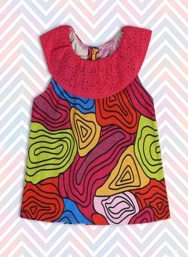miniklub Girls Strap Sleeveless Knitted Cotton Pink Color Top (5-6Y) - Image 2