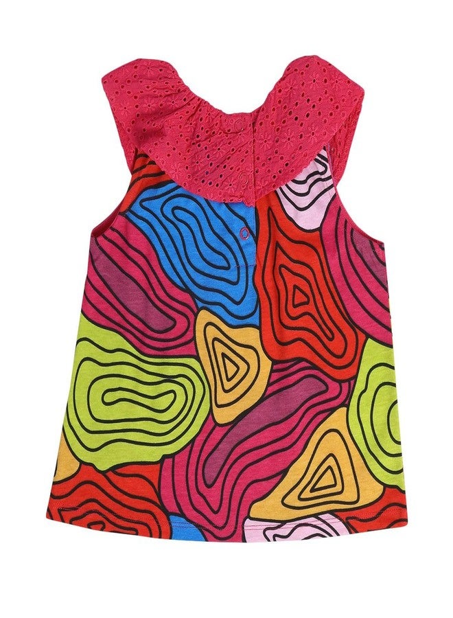 miniklub Girls Strap Sleeveless Knitted Cotton Pink Color Top (5-6Y) - Image 3