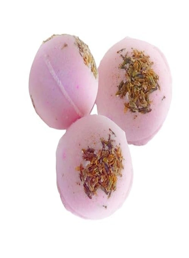 Aaranyam Bath Bomb gifts for women round shape (75g Each) - Pack of 3 (Rose) - Image 2