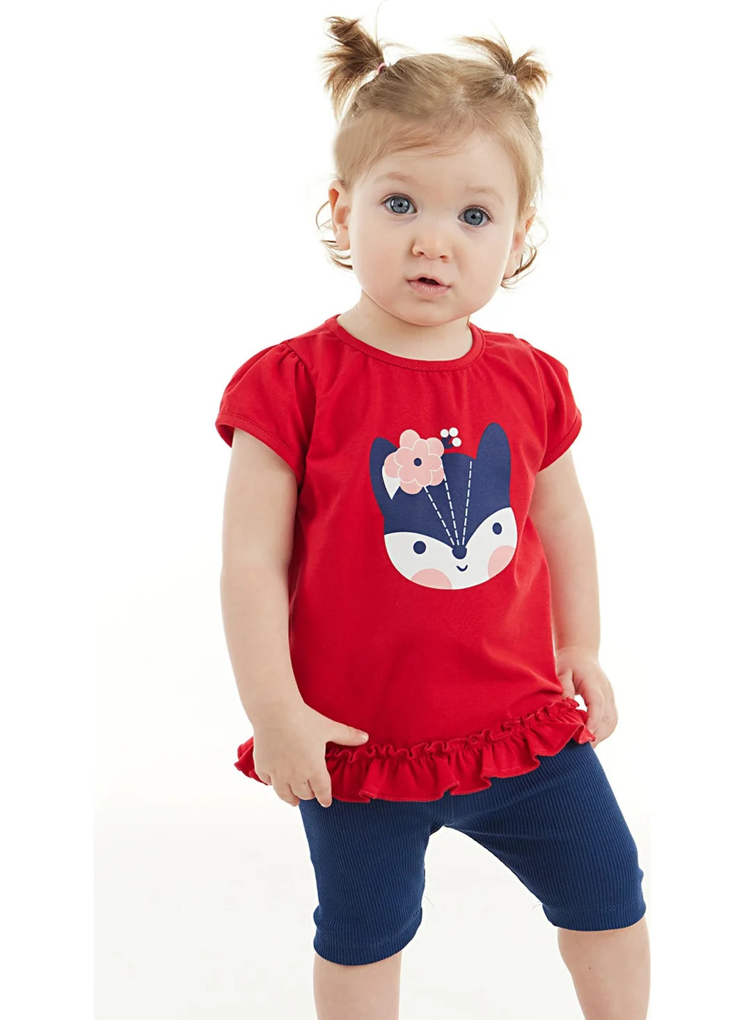 Denokids Red Fox Baby Girl Tunic Tights Set