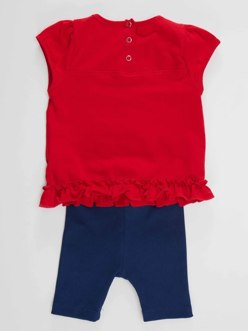 Denokids Red Fox Baby Girl Tunic Tights Set