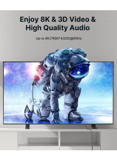 JSAUX 8k UHD Long HDMI Cable 48GBPS High Speed ​​HDMI 2.1 Braided Gaming Cable 4K 120Hz 144Hz 8k 60Hz Dynamic Hdr Dts:x 1080P 3D Earc Laptop UHD TV Game Monitor PS5 PS4 Compatible CV0011  - Image 4