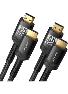 JSAUX 8k UHD Long HDMI Cable 48GBPS High Speed ​​HDMI 2.1 Braided Gaming Cable 4K 120Hz 144Hz 8k 60Hz Dynamic Hdr Dts:x 1080P 3D Earc Laptop UHD TV Game Monitor PS5 PS4 Compatible CV0011  - Image 1