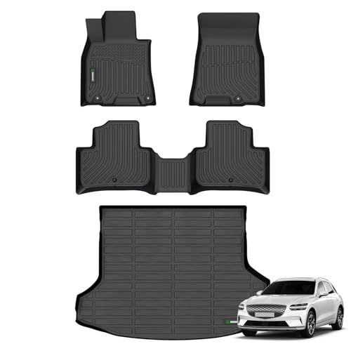 ANBINGO® Floor Mats & Cargo Liner for Genesis GV70 2026 2025 2024 2023 2022 (Not Fit Electrified GV70), Car Mats for GV70 All Weather Floor Mats Trunk mat Cargo Liner Accessories - Black - Image 1