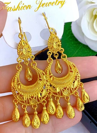 Banquet 22k Gold Plated Hansel Hollow Arabian Women's Earrings Wedding Gold Earring Custom Gold Earring - pzsku/Z7ABCEFCF596829E33C54Z/45/_/1722334564/4f29f70d-bd18-47e4-96eb-a34adea8ef48