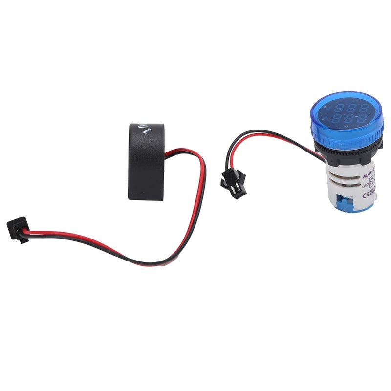 اختبار الجهد الأزرق مقياس التيار الثنائي العرض LED فولتمتر AC 50 500V 0 100A النطاق - Image 2