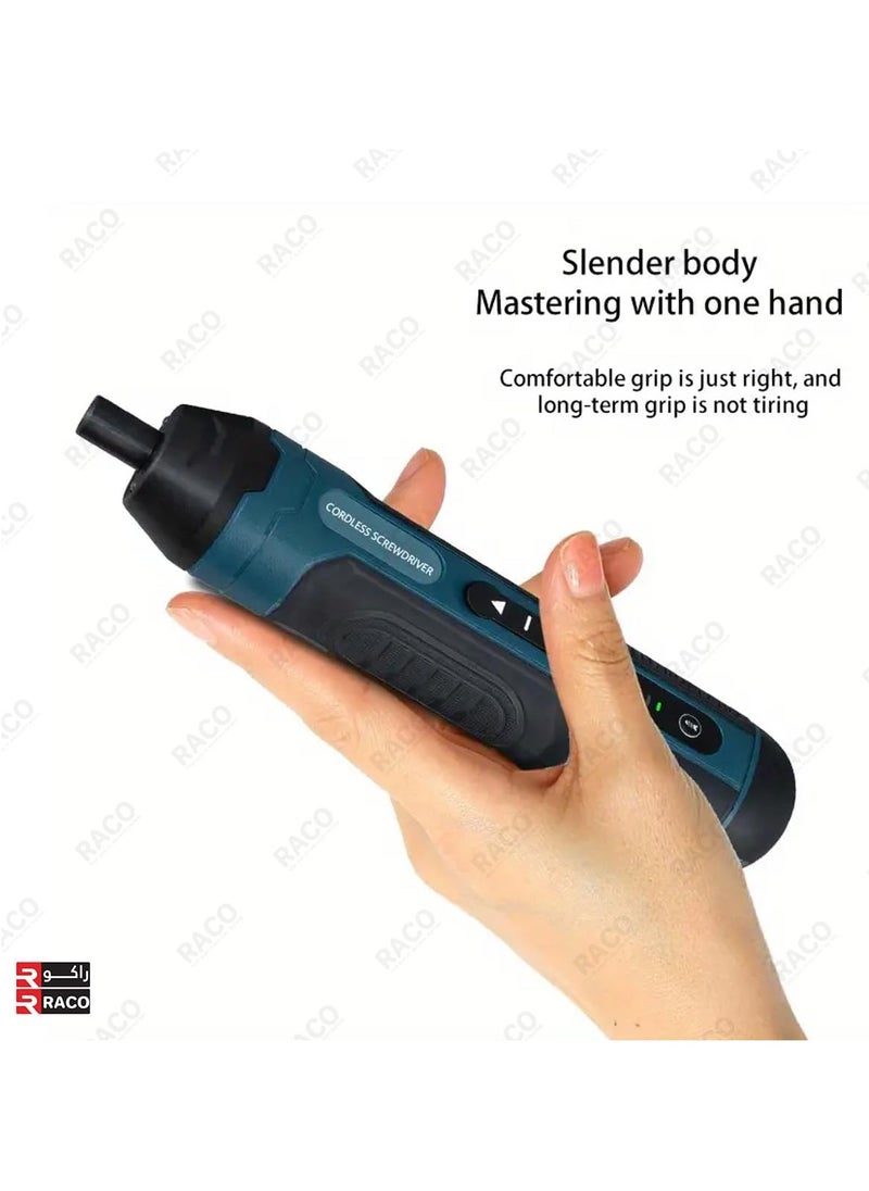 RACO RACO Flexible Electric Screwdriver USB Rechargeable 3.6V 5Nm Power Screwdriver with LED Light and 38 Replacement Bits for Daily Household Chores Home Decoration  - Image 5