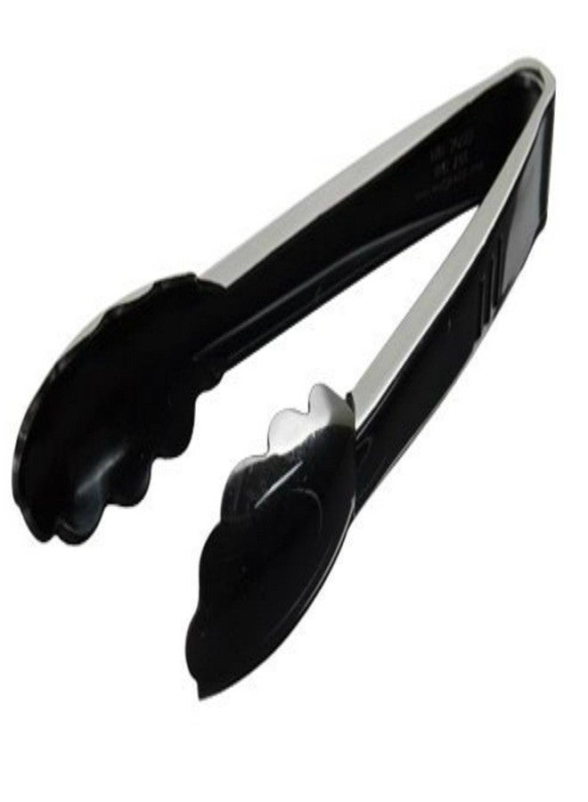 EMI Yoshi Koyal Heavy Duty Scalloped Edge Tongs, 9-Inch, Black, Set of 24 - Image 1
