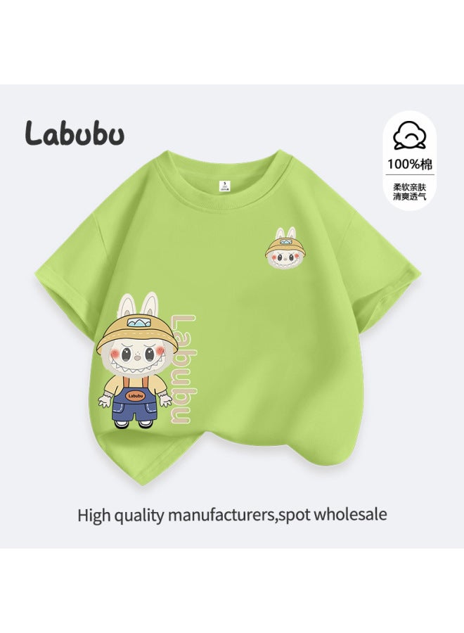 200g Hot Cute Style Cartoon Children's T-shirt Summer Pure Cotton Casual Short-sleeve Top