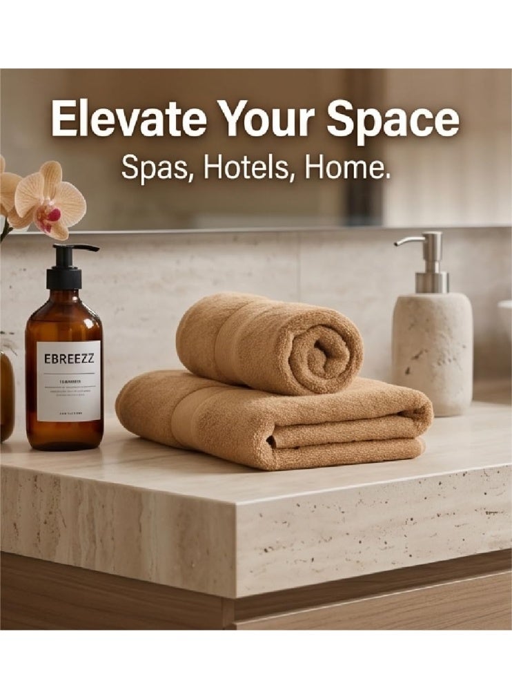 EBREEZZ Premium Terry Face Towels Set – 4 Pieces, 425 GSM Soft Cotton Towels (33×33 cm) - Image 2