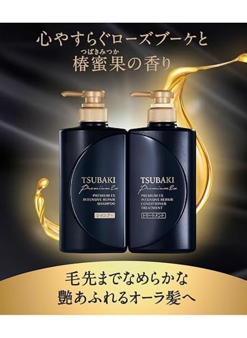 TSUBAKI Premium Intensive Repair Shampoo & Conditioner Treatment Set (490ml x 2). - Image 2