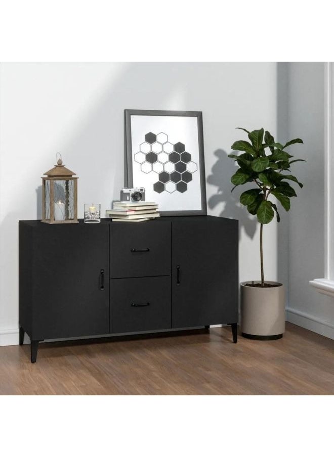 vidaxl vidaXL Sideboard Black 100x36x60 cm Engineered Wood  - Image 1